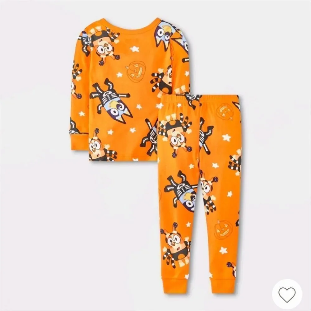 Bluey Halloween Pajamas Set Girl Boy Toddler Bingo Dog Disney Cotton